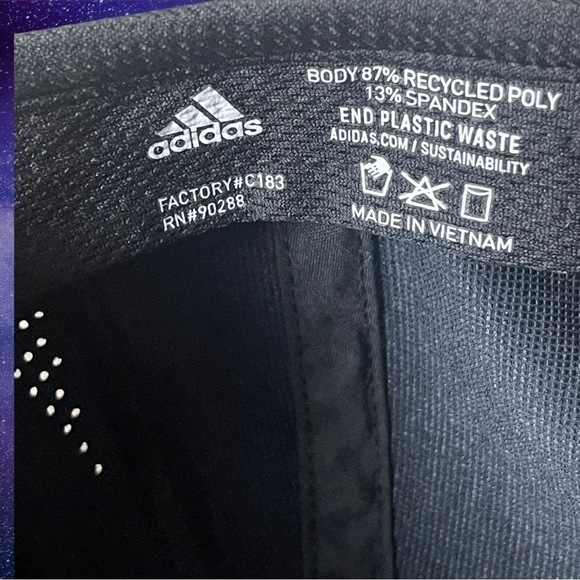 ADIDAS Women's Superlite Relaxed Fit Performance Hat Black and White - Picture 8 of 8